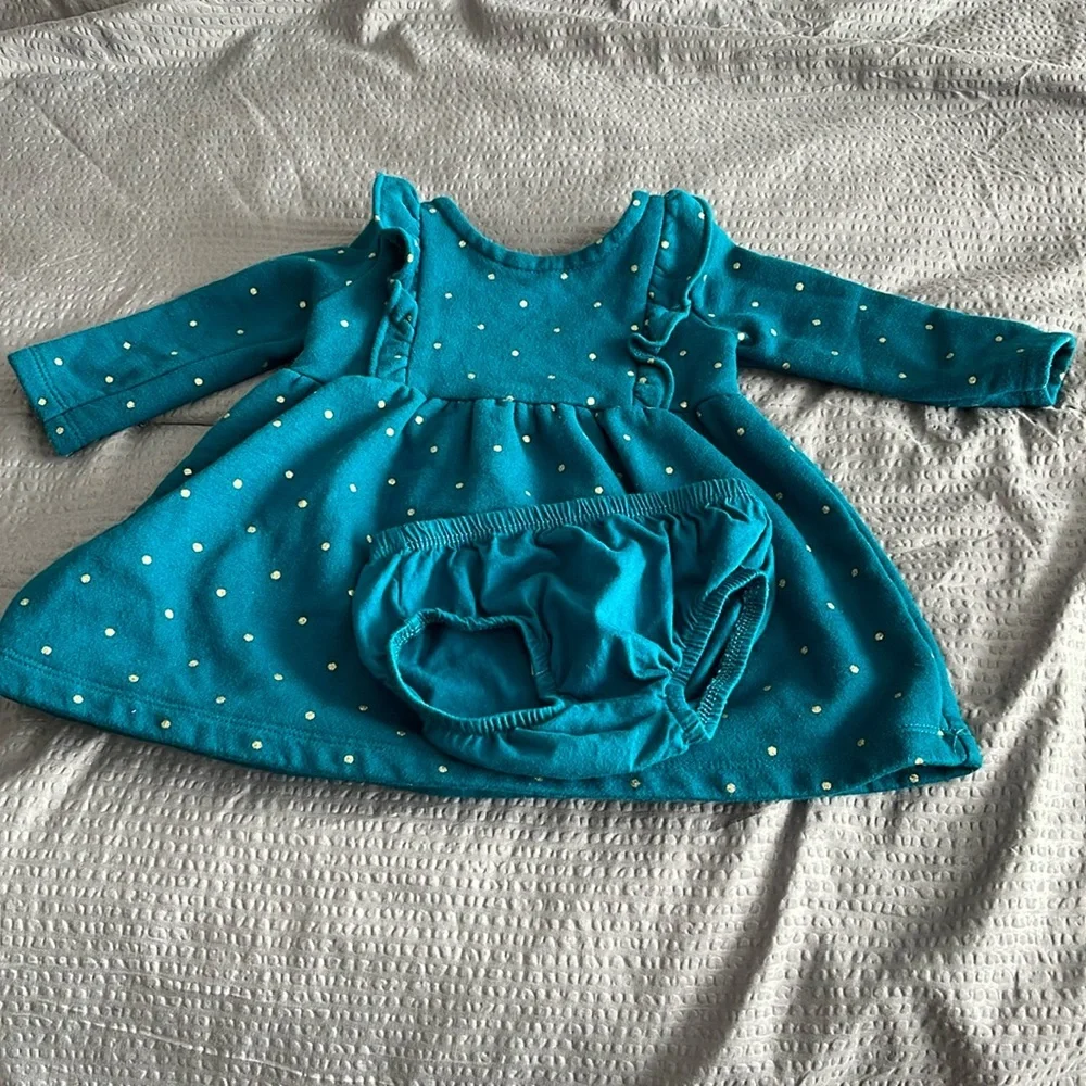 Carters 9M Winter Fleece inside Dress